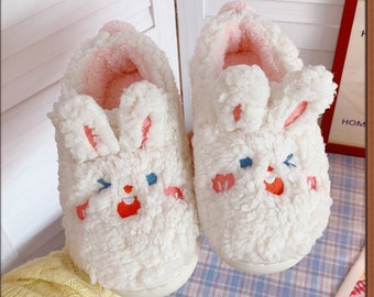 HEBeauty Wonderland Little Lion Cute Ear Plush Slippers Warm Household Shoes Anti-Slip 4
