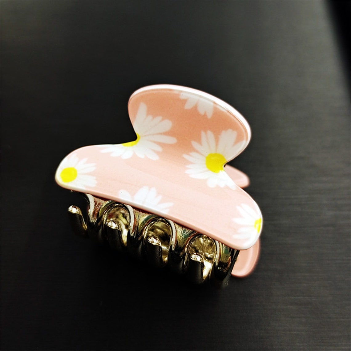 Small Daisy Hair Claw Clips Flower Printed Hair Clips Mini Etsy
