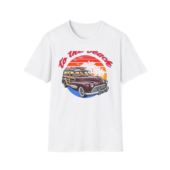 1940s Woodie Wagon,surfer Wagon,beach T-shirt,palm Beach,summer