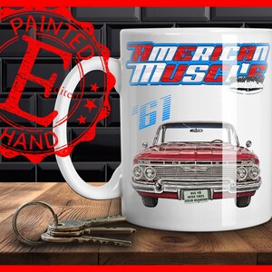 1961 Parkwood wagon coffee mug,1961 Brookwood estate coffee mug,1961 Impala Station Wagon mug,1961 Belair Estate wagon,1961 Del Ray Wagon