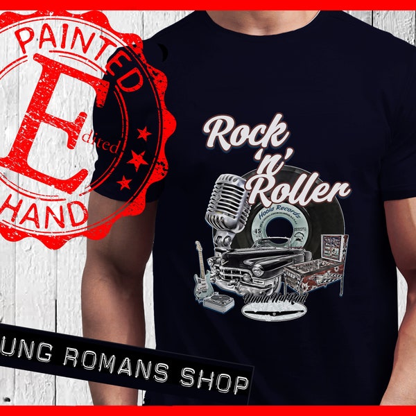 Grandfather T-shirt,Grandpa T-shirt,Grand Parents,1950s T-Shirt,Rock 'n' Roll,Muscle Car,Hoola Hotrod,Jukebox,gas pump,guitar,Gift for boys