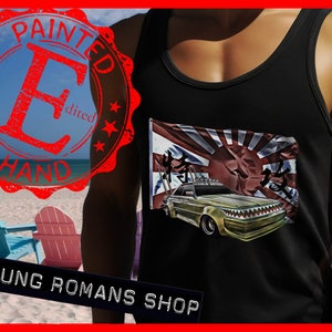 Bosozoku Car Culture Tanktop,Dajiban,Shakotan,Time Attack,Kanjozoku,Itasha,Yakuza,Kyusha,Bippu,Yanky,VIP Car style,Kaido Racers,Japanese Car