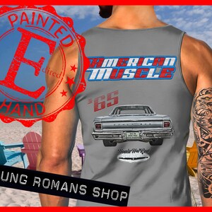 Camiseta sin mangas Chevelle SS 1965, camiseta sin mangas Chevelle Malibu, SS396, SS427, SS454, carrocería A, superdeportivo, muscle car de los 60, Pro-Touring, Hoola Hotrod, carreras de arrancones