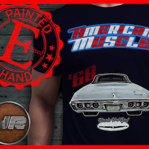 1968 Impala SS convertible T-shirt,68 Impala convertible,Hoola HotRod,Impala airbrush art,68 Impala fan art,Impala Muscle Car T-shirt,Cadeau