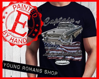 1957 Caddy Eldorado Biarritz T-Shirt, Siviglia, Fleetwood, Landyacht, Hoola Hotrod, Hot Rod T-Shirt, Muscle Car T-Shirt, regalo per gli uomini, US Patriot, USA