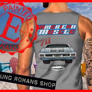 Camiseta sin mangas Chevelle SS 1970, camiseta sin mangas Chevelle Malibu, SS396, SS427, SS454, carrocería A, superdeportivo, muscle car de los 70, pro-touring, hot rod Hoola, carreras de arrancones