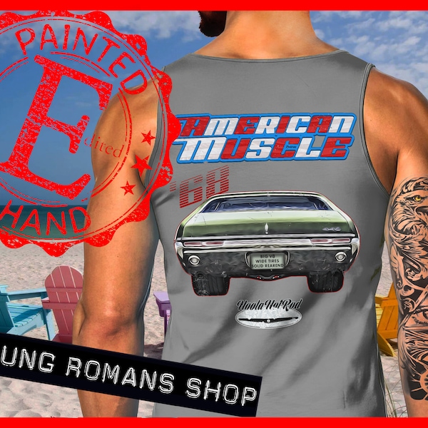 1968 Cutlass 442 tank top,4-4-2,Le Mans tank top,F-85,Cutless supreme,muscle car,455 big block,403,Rocket,425 big block,drag racing tank top