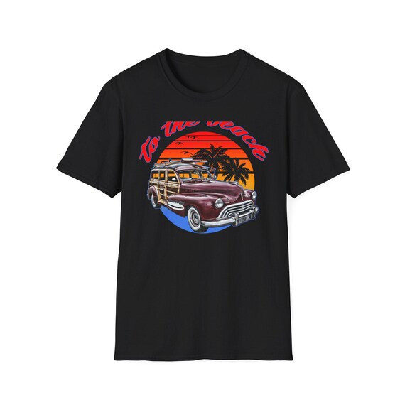1940s Woodie Wagon,surfer Wagon,beach T-shirt,palm Beach,summer