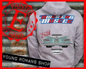 1959 El Camino SS ZIP-hoodie,roling jukebox,Gasser,1959 Dragcar ZIP-hoodie,pro-touring zip-hoodie,1950 muscle car,gift for men,gift for boys