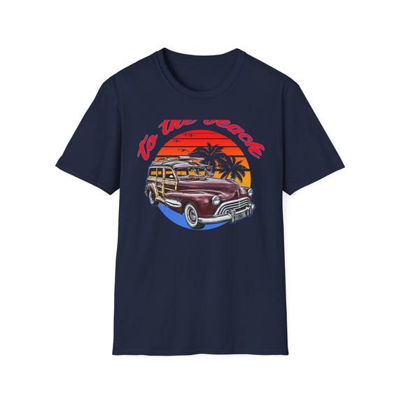 1940s Woodie Wagon,surfer Wagon,beach T-shirt,palm Beach,summer