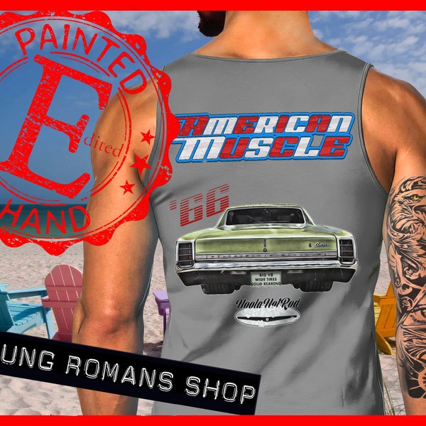 1966 Cutlass 442 tank top,4-4-2,Le Mans tank top,F-85,Cutless supreme,muscle car,455 big block,403,Rocket,425 big block,drag racing tank top