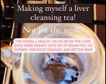 Liver Cleansing Tea, Natural Detox, Cleansing Tea, Natural Fat Burner, Brain Fog, Better Sleep, Natural Constipation Relief, Liver Health