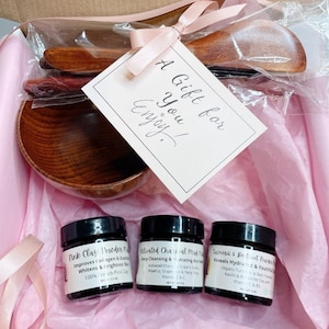 Face Mask Gift Kit, Handmade Mask Kit, DIY Gift Idea, Pink Clay Mask, Tumeric Mask, Pore Cleanser Sensative Skin, Personal Care Gift