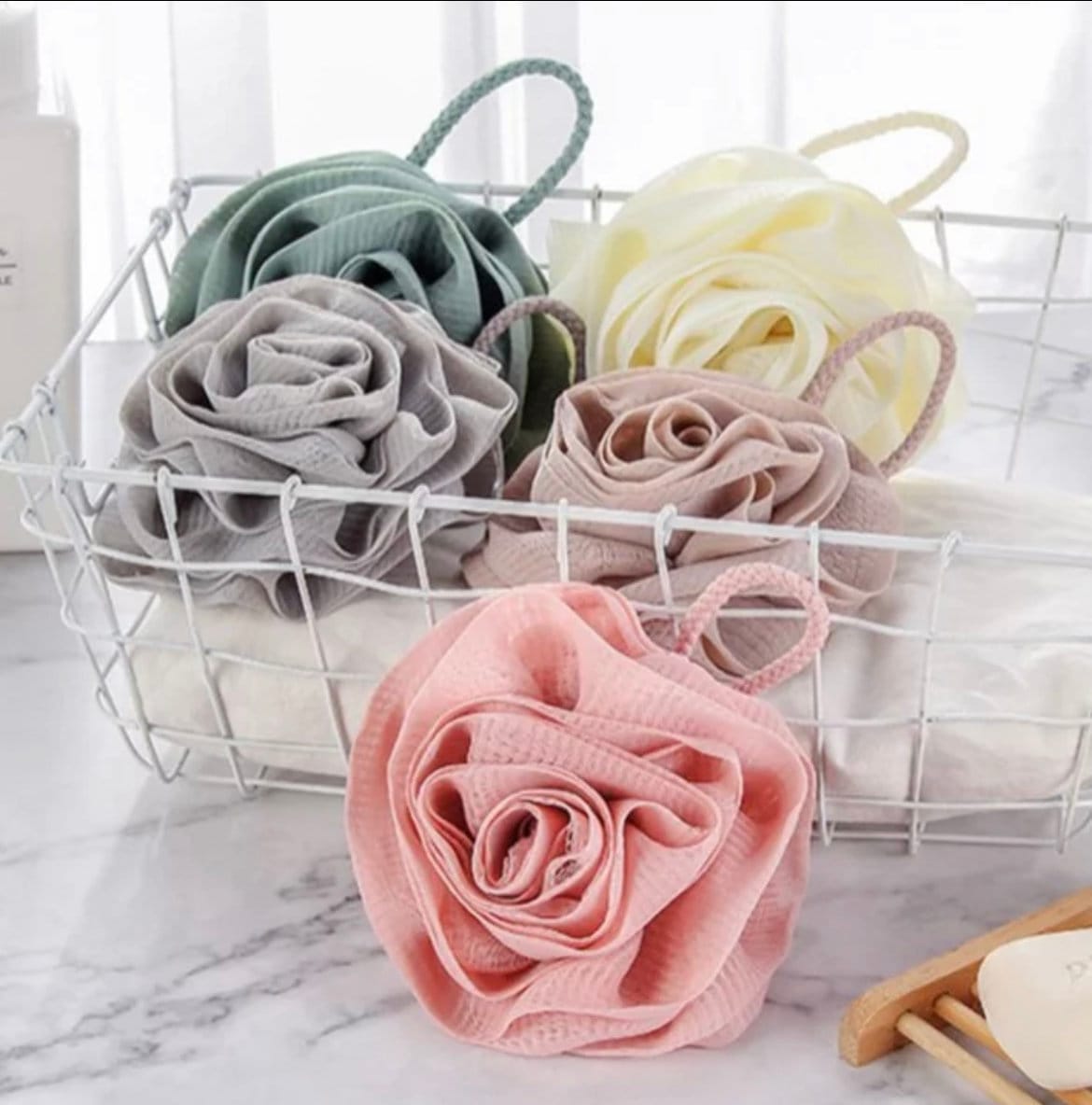 Shower puff on sale