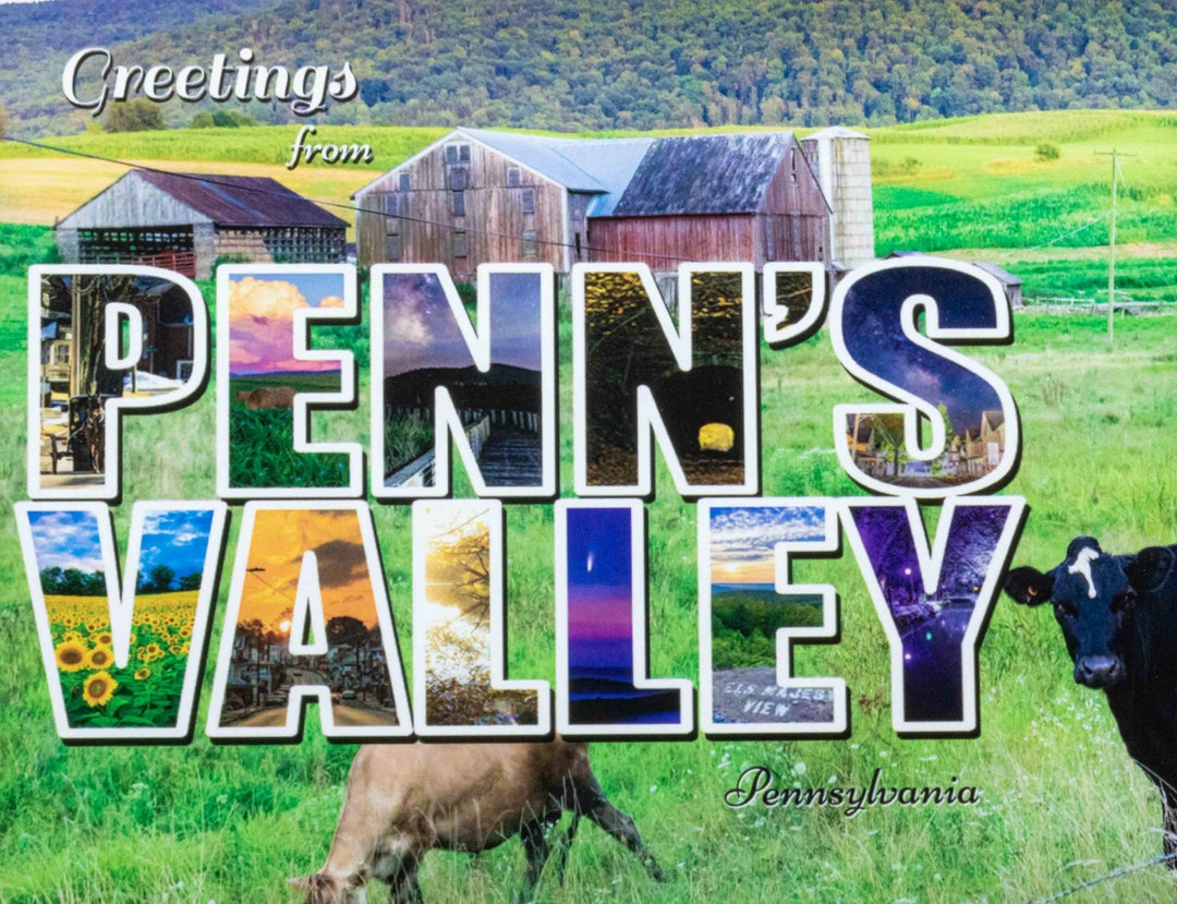 Greetings Penns Valley Postcard - Etsy