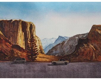 Bryce Canyon, Art Print, Watercolor Landscape (10"x7"), Utah National Park Print, National Park Art, Scenic Canyon Print