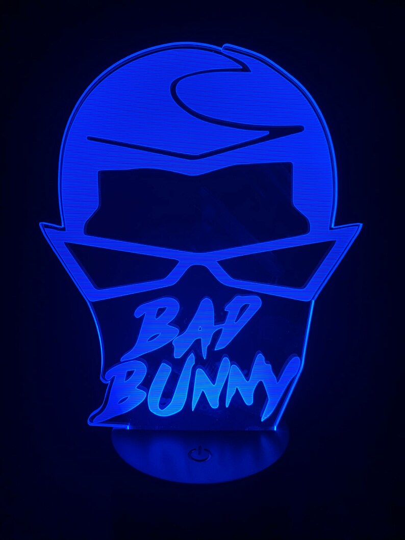 Bad Bunny Logo 3D LED Illusion Lamp