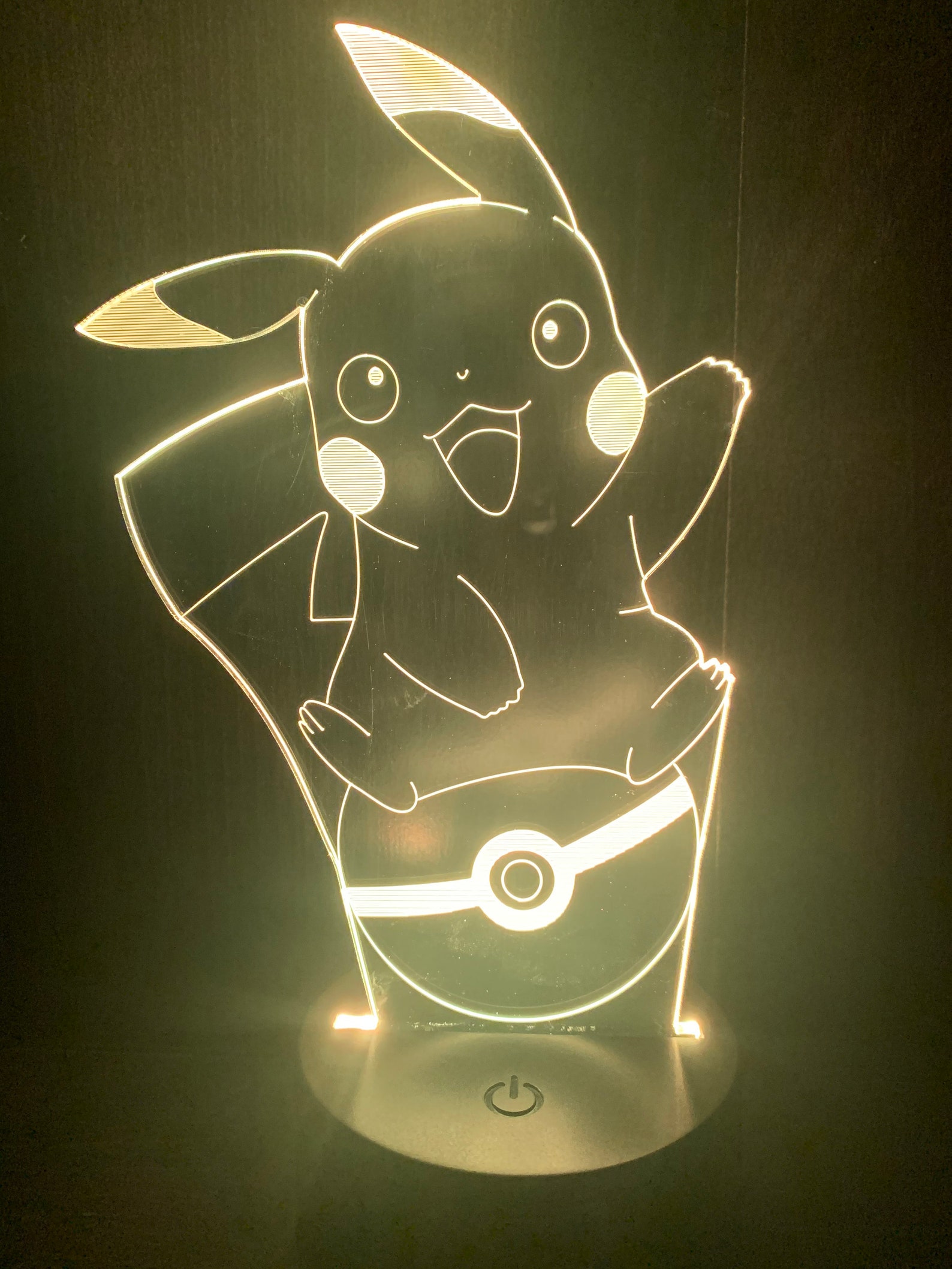 Pikachu 3D LED Lamp Etsy