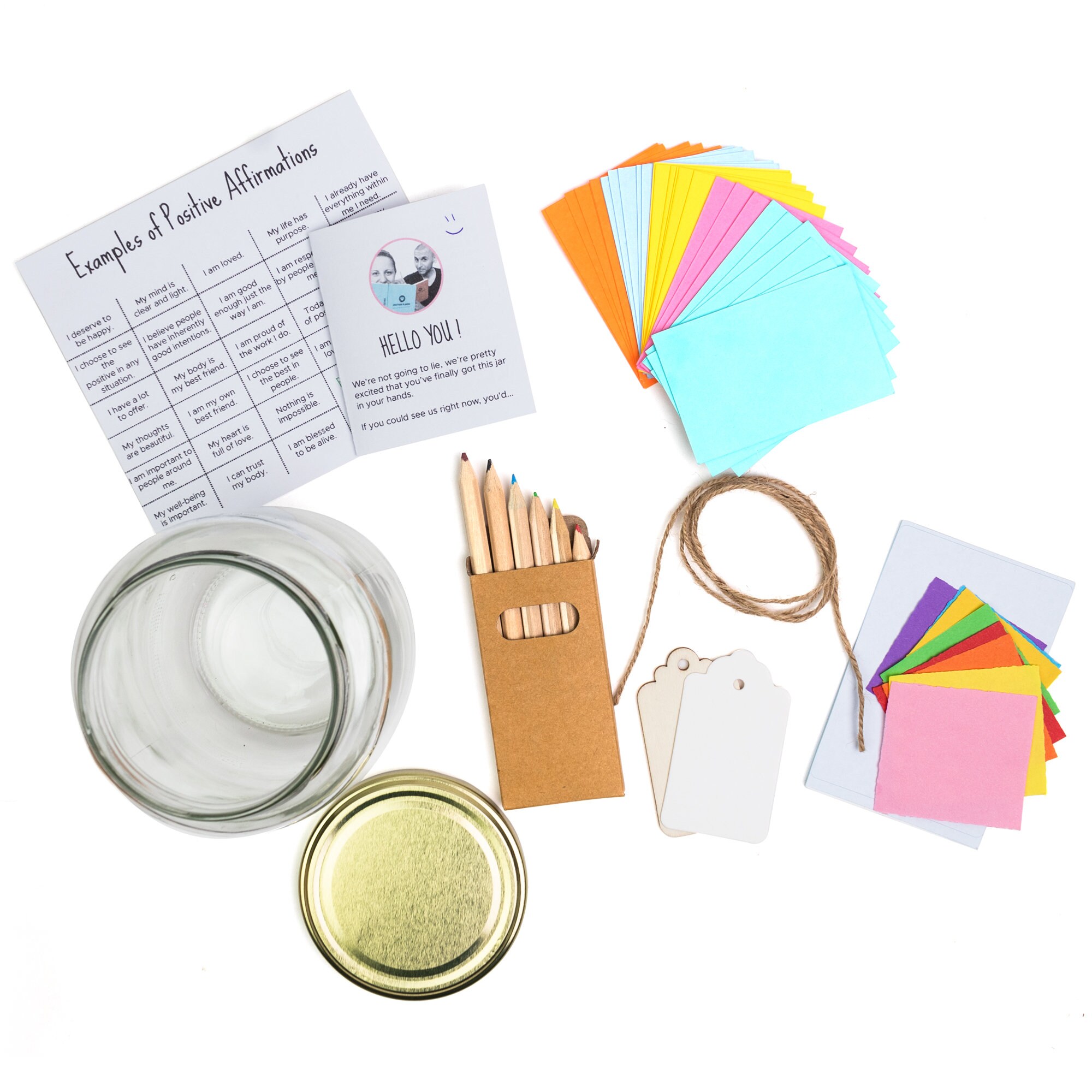 Happiness Jar Kit Create Your Own Mindful Messages for Etsy UK