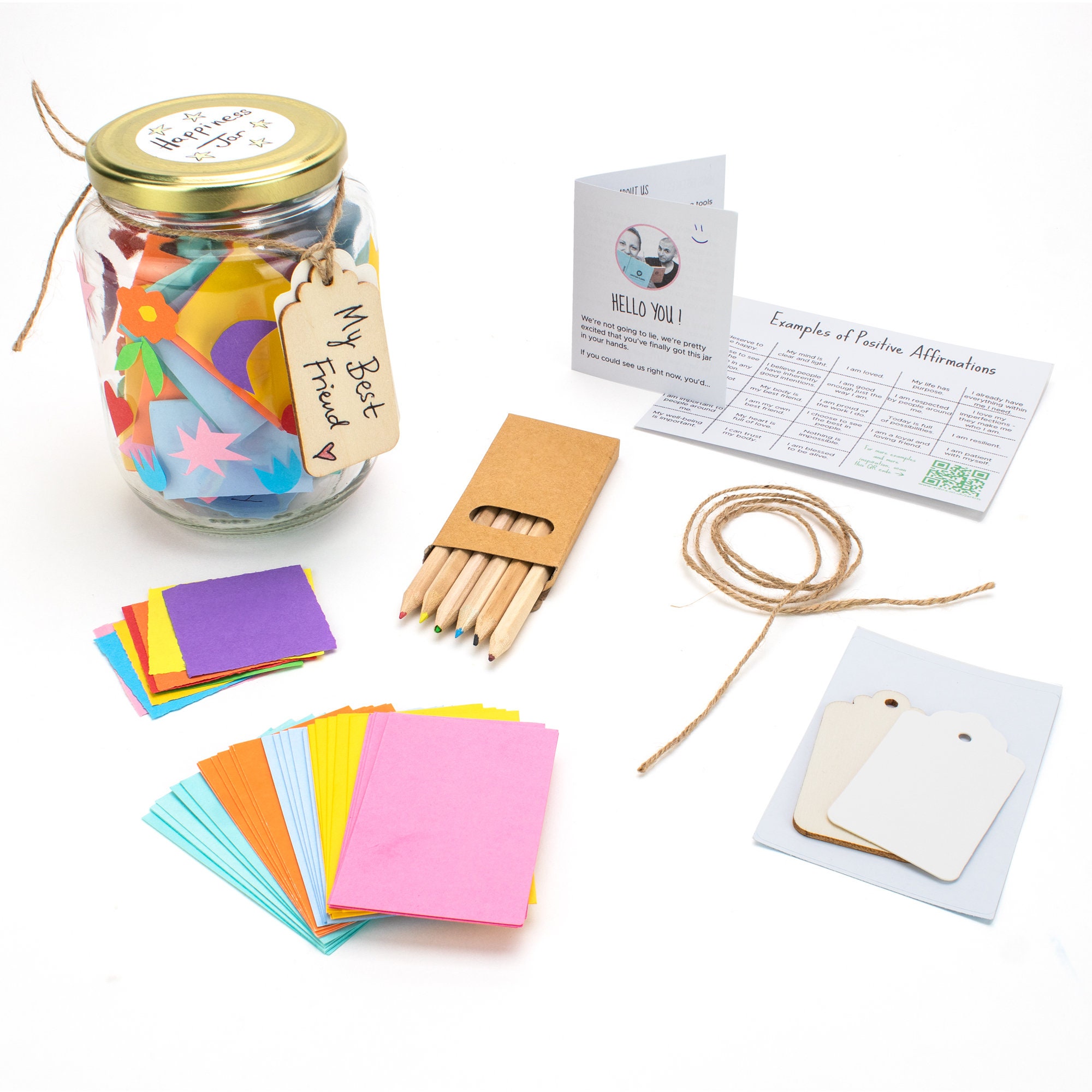 Happiness Jar Kit Create Your Own Mindful Messages for Etsy UK