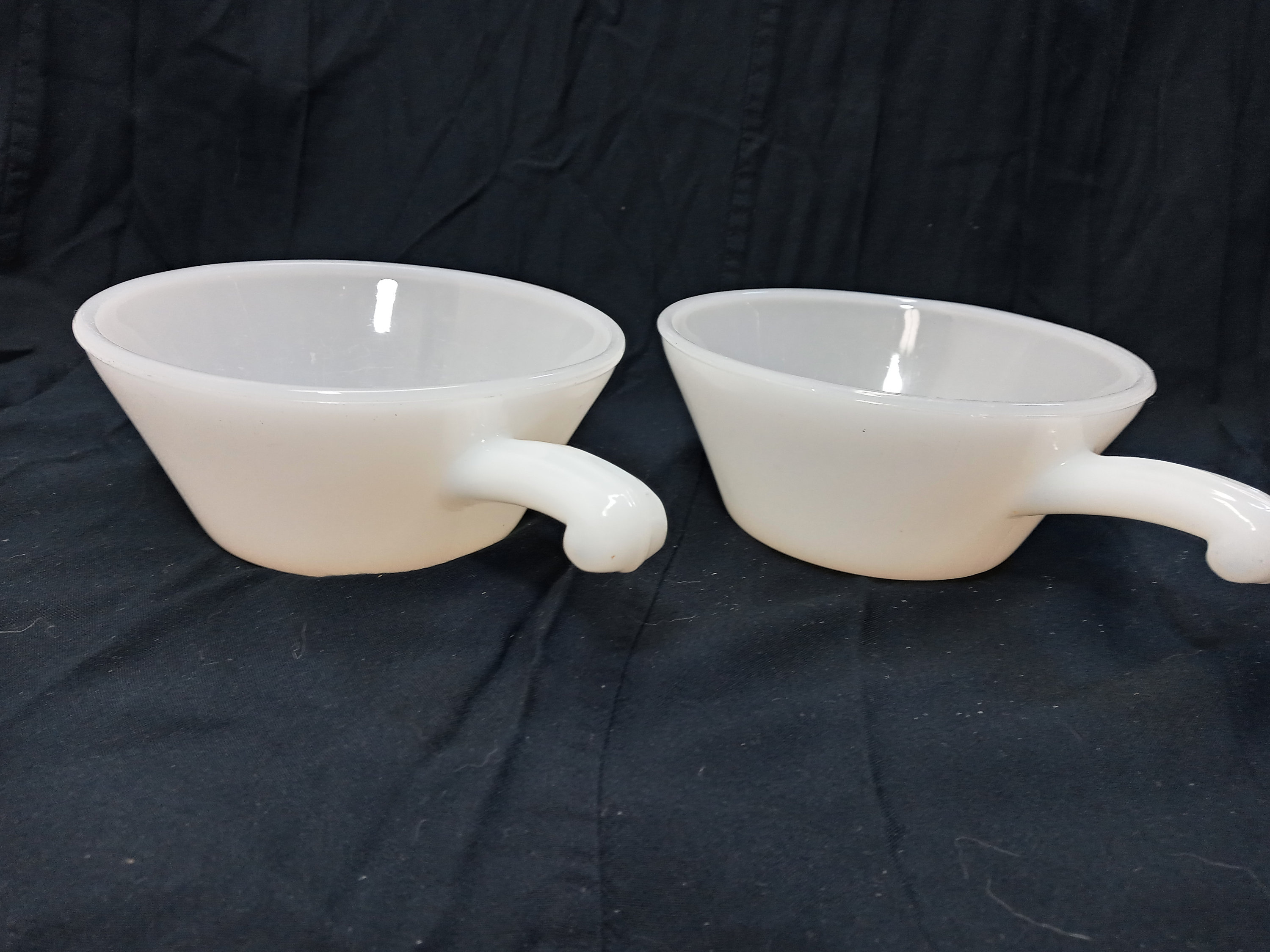 AnchorHocking Fire King soup bowls with handles excellent Etsy