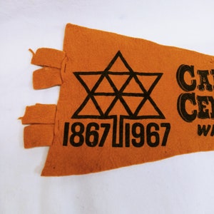 Vintage pennant, made for Canada&#39;s Birthday in 1967, &quot;Canada, Centinnial, 1867 - 1967, Winnipeg&quot;, in good vintage condition, rare find.