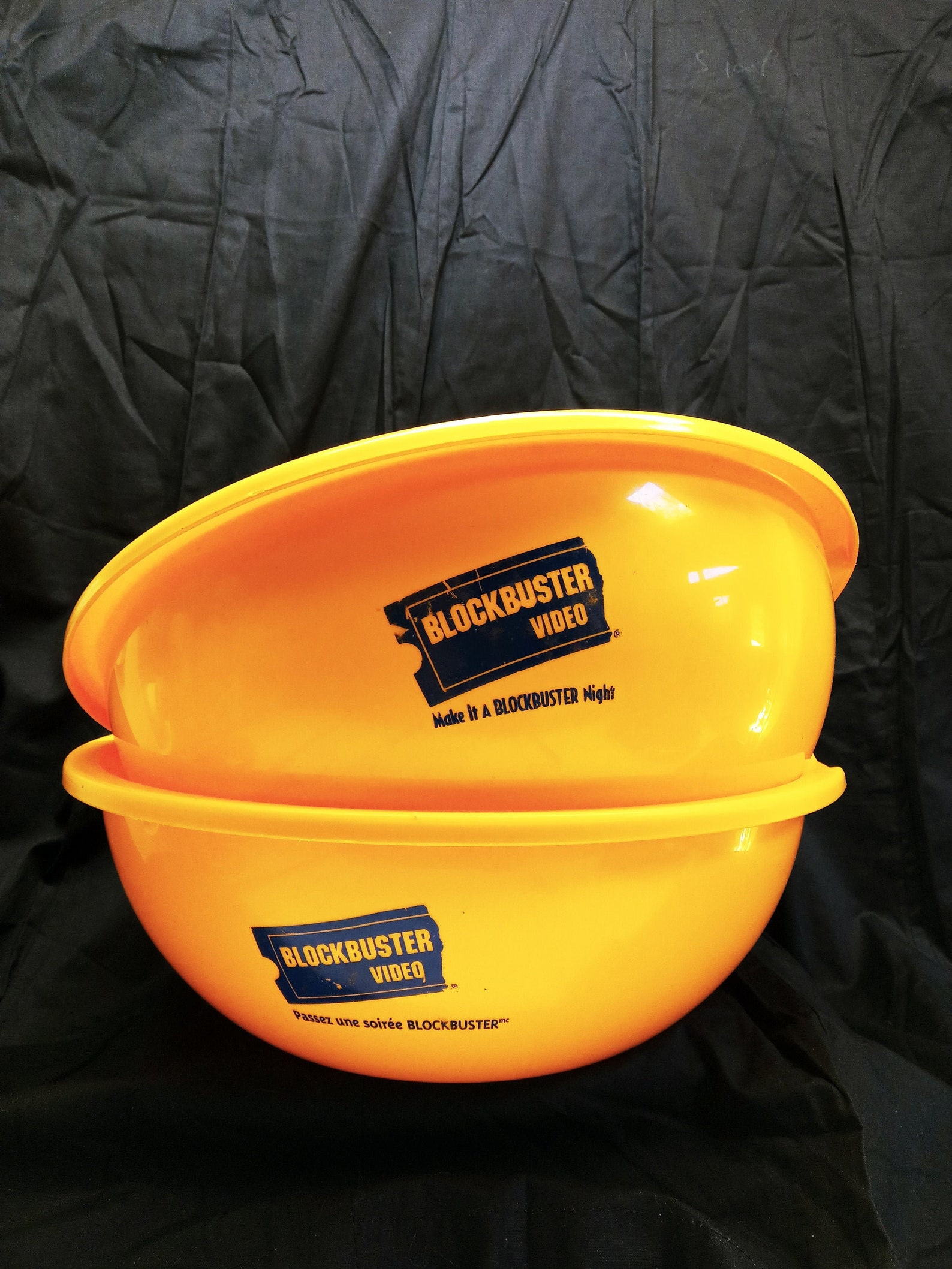 Blockbuster Video Popcorn Bowls Set of 2 both in excellent Etsy