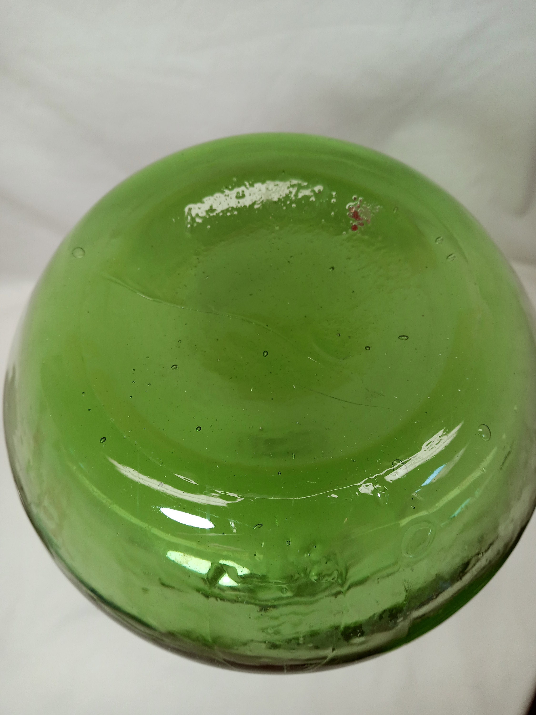 Vintage, Maybe Antique, Green Glass Bottle, With Mold Seam and Other Visible Bottle Making