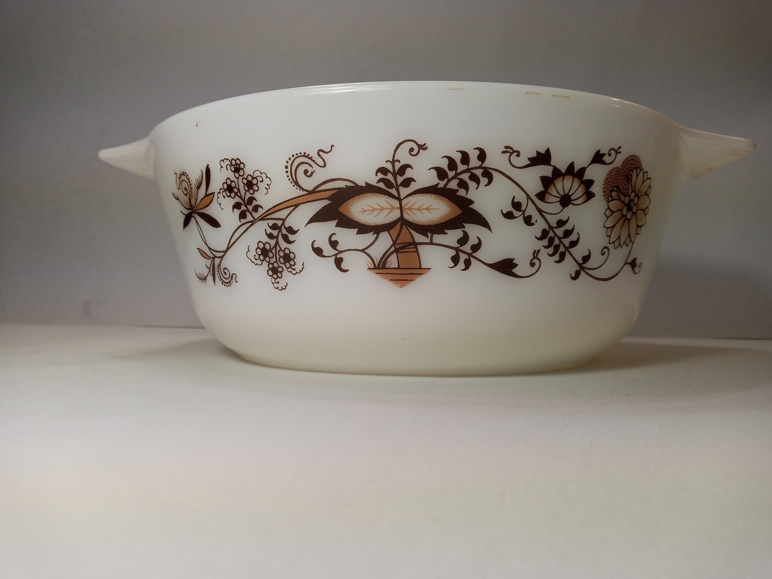 Pyrex Brown Floral Vine pattern excellent vintage condition Etsy
