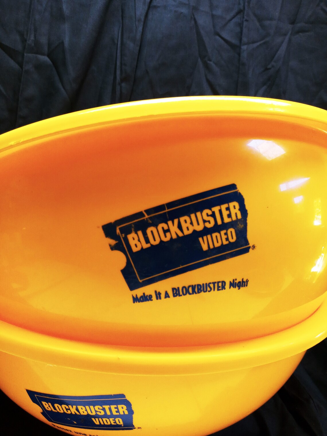 Blockbuster Video Popcorn Bowls Set of 2 both in excellent Etsy