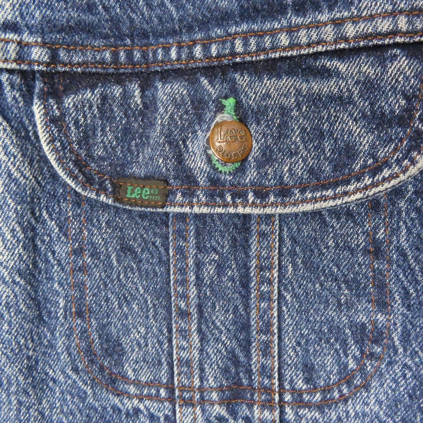 Vintage 80s/90s Lee Easy Rider Denim Jacket XL Acid Wash USA Made