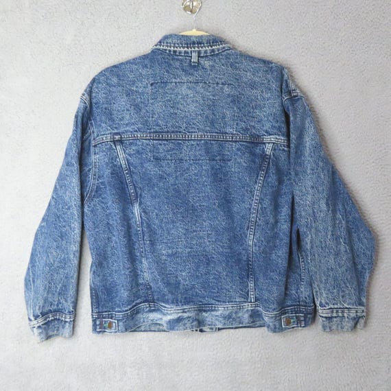 Vintage 80s/90s Lee Easy Rider Denim Jacket XL Acid Wash USA Made