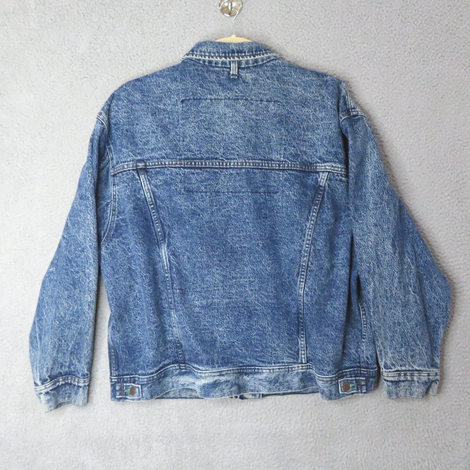 Vintage 80s/90s Lee Easy Rider Denim Jacket XL Acid Wash USA Made