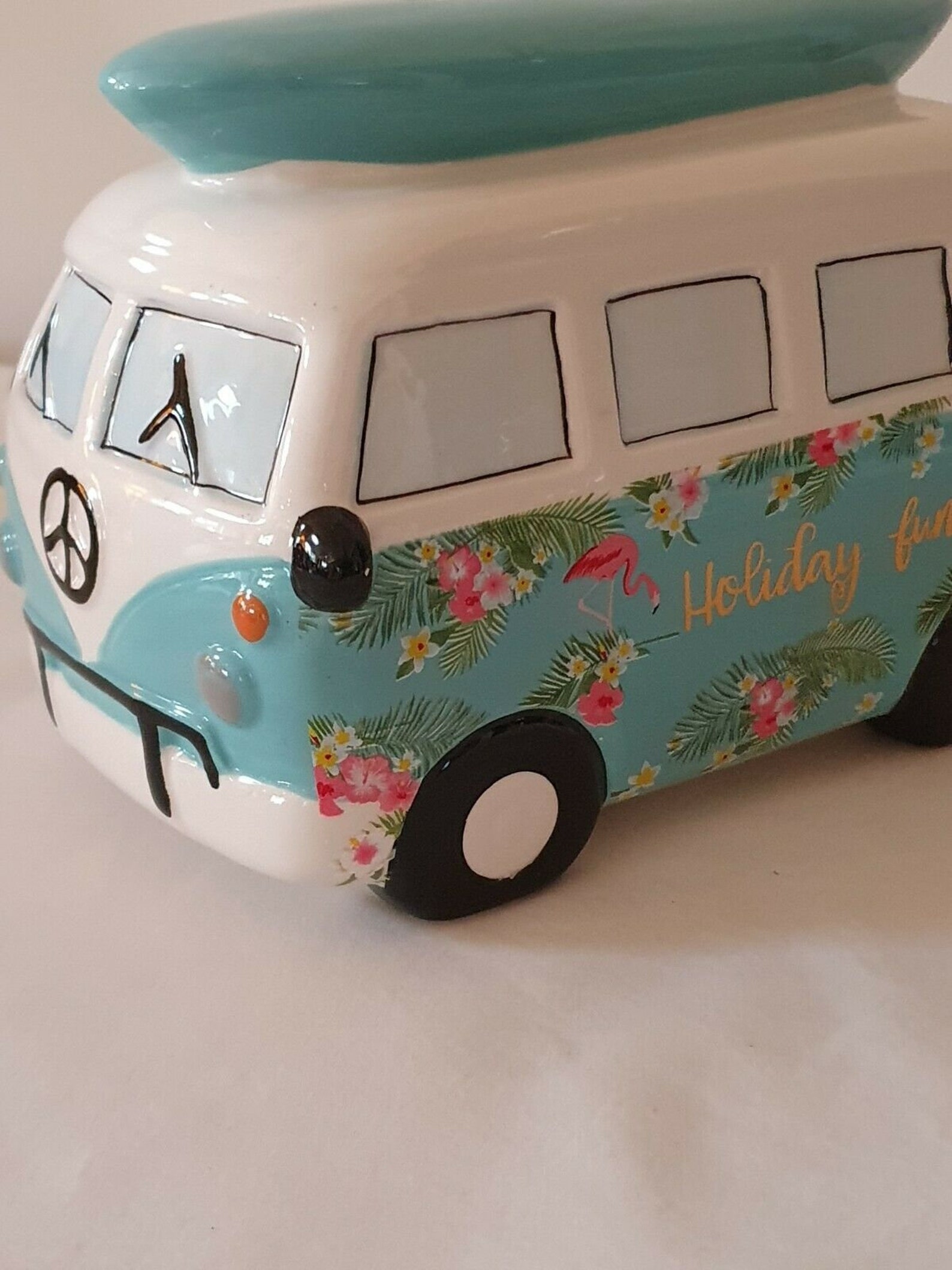 VW Campervan Holiday Fund Ceramic Money Box New Flowery Gift Etsy