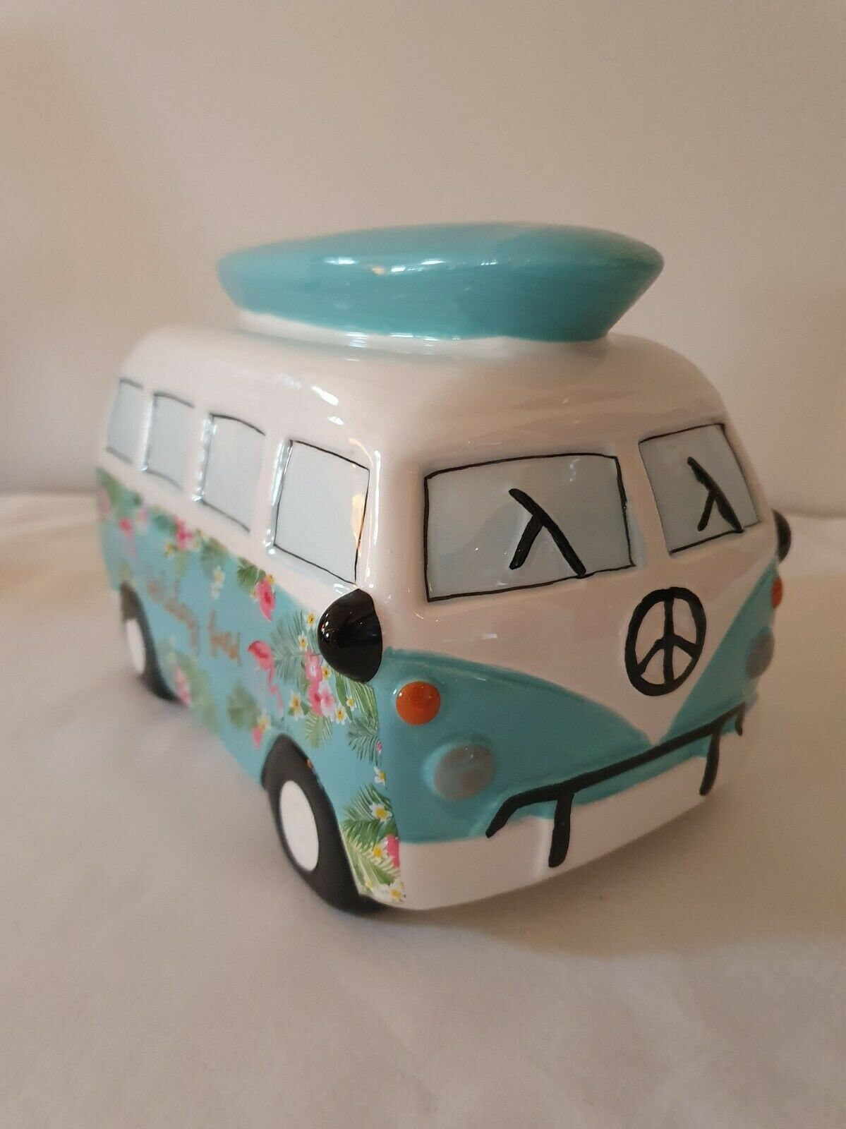 VW Campervan Holiday Fund Ceramic Money Box New Flowery Gift Etsy