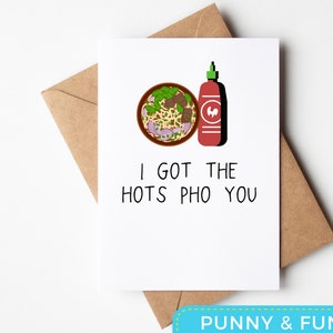 Hots Pho You | Lustige Valentinstagskarte | Druckbare Jubiläumskarte | süßes Jubiläum | kitschige Wortspiel Karte I i love you Karte | crazy pho you