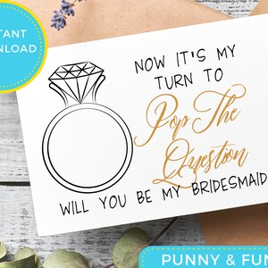 da proposta da dama de honra cartão comemorativo | Download instantâneo | Feito de Honra | Madrinha de Honra | cartão de casamento | cartão de dama de honra