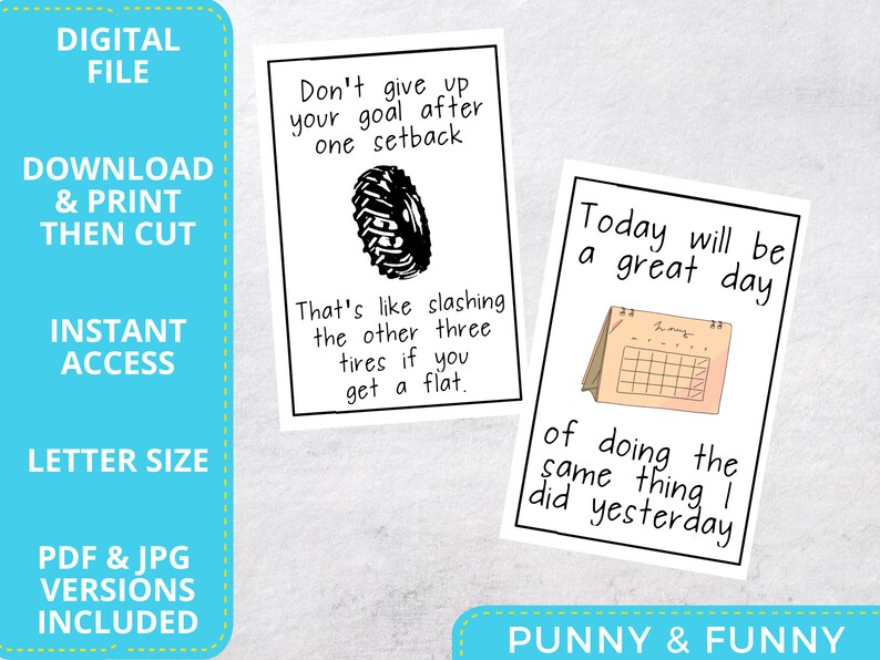 Funny Affirmation Cards Printable Master Set of 48 | Sarcastic ...