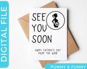 First Fathers Day Card | New Dad Card | Dad Digital File | Funny Father's Day Printable Card