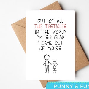 Out of All The Testicles in The World - Funny Father's Day Printable Card