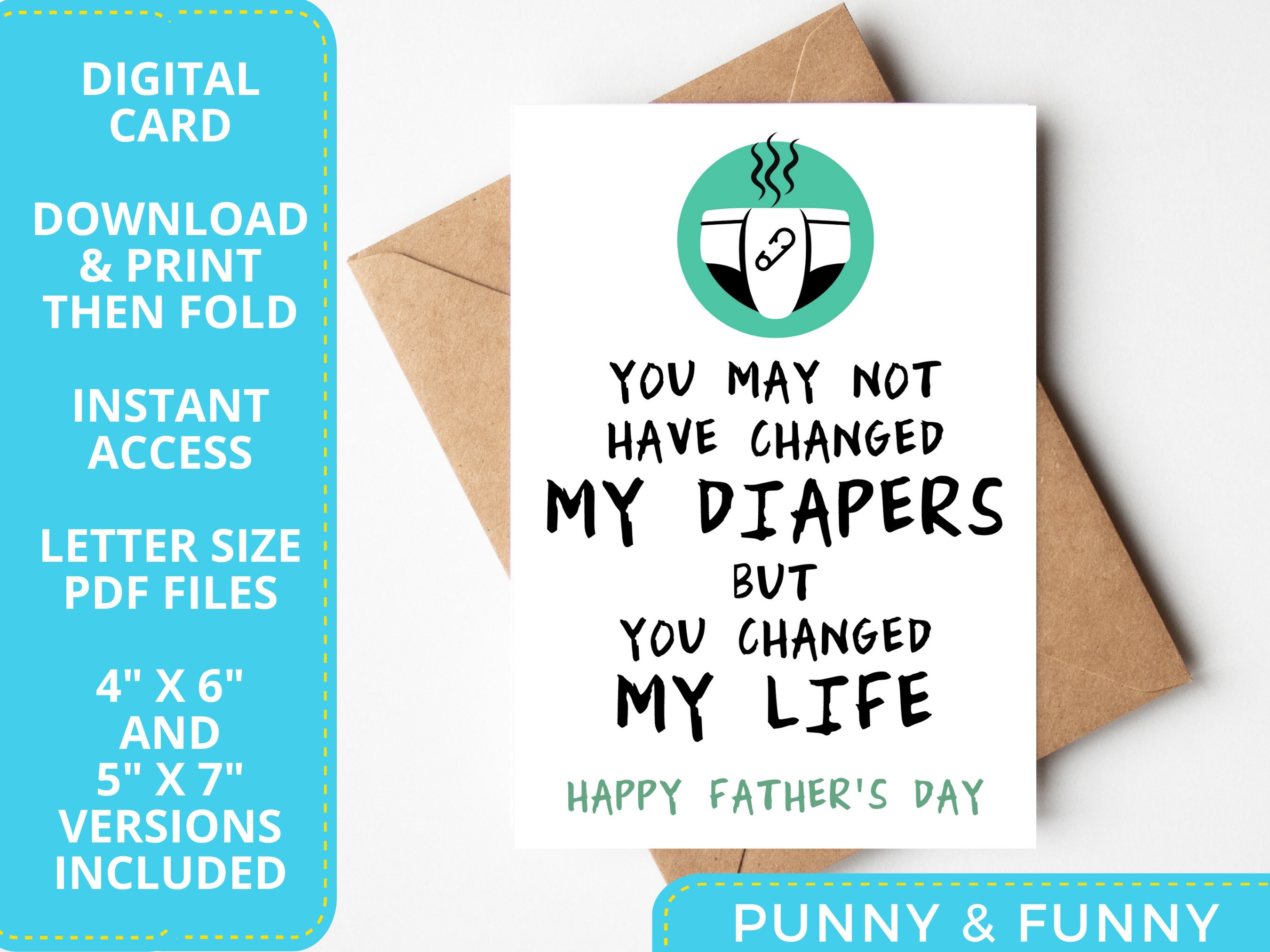 Funny Stepdad Father's Day Printable Card - Etsy