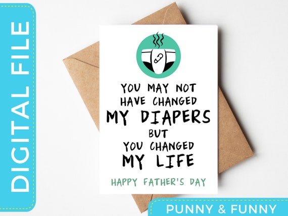 Funny Stepdad Father's Day Printable Card - Etsy