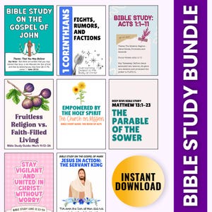 Bible study printable, Bible study download, Digital Bible study, Scripture study guide, Women’s Bible study, Bible study for teens, Bible journaling pages, Bible study bundle, Printable devotionals, Faith based printables, Christian PDF bundle, Bible group study, Bible study workbook, Gospel study printable, 1 Corinthians study, Acts Bible study, Bible study questions, Verse mapping study, Small group Bible study, Bible study for women