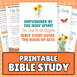 Book of Acts Bible Study Guide | Holy Spirit, Early Church (Digital Download)