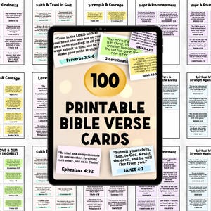 Cartões de Versículos Bíblicos | Download Instantâneo | Cartões de Escrituras para Imprimir | Diário Bíblico da Escola Dominical | Guia de Estudo Bíblico Digital | Atividade para Crianças