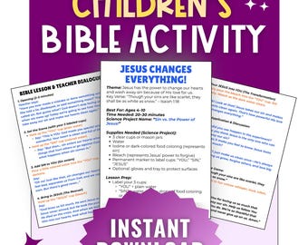 Jesus Changes Everything! Bible Science Experiment (Digital Download)