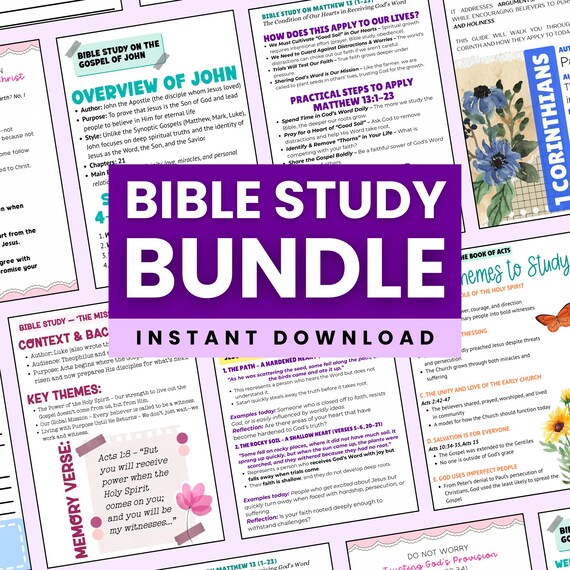 Digital Bible Study Bundle: Printable Devotionals (PDF Download)
