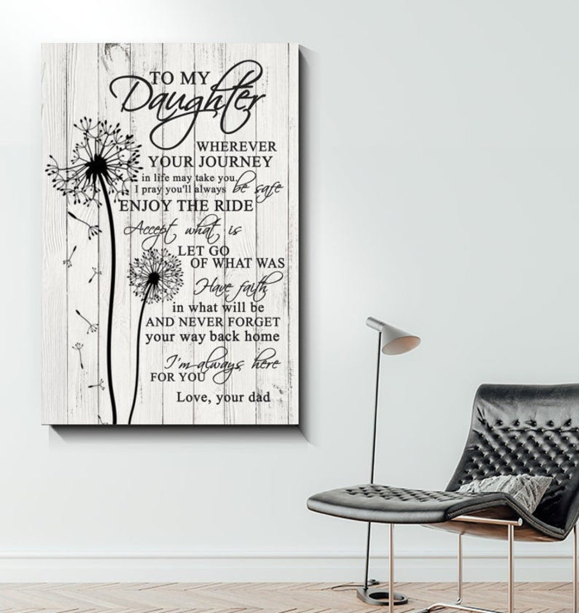 To My Daughter Wherever Your Journey In Life Canvas Etsy