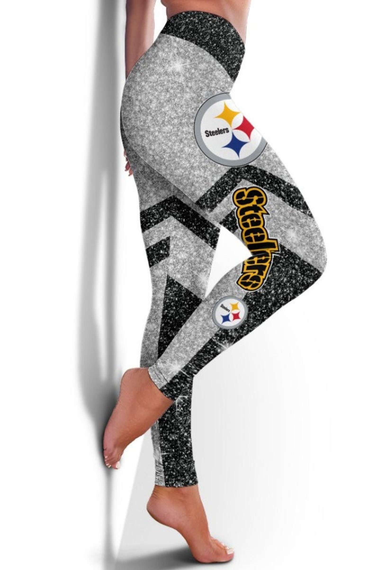 Pittsburgh Steelers Glitter Legging-high quality leggings-top | Etsy
