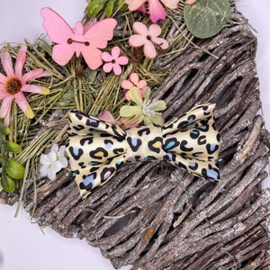 Imprimé léopard Nœud, Nœud papillon. Cadeaux faits à la main. Adultes, animaux de compagnie et enfants. Toutes les tailles